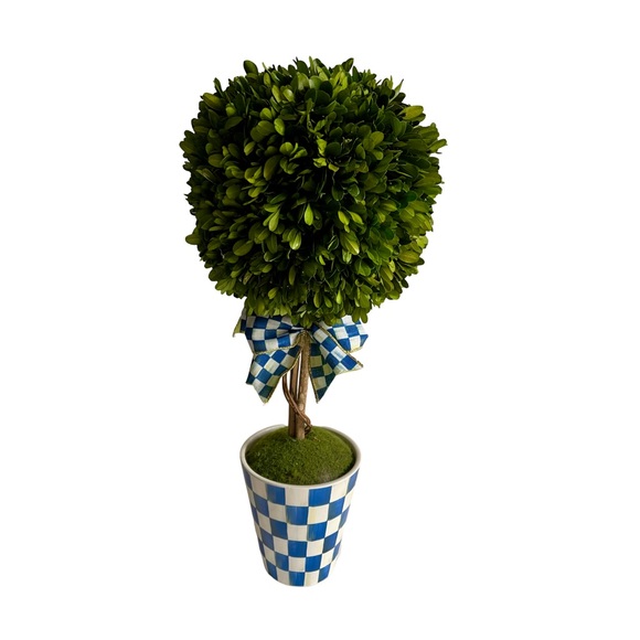 Mackenzie-Childs Royal Check Topiary Drop In - Large - Picture 1 of 3